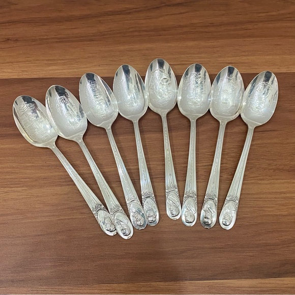 16pcs Vintage WM ROGERS International Silver Silver-plated US. President Spoons - Picture 13 of 16